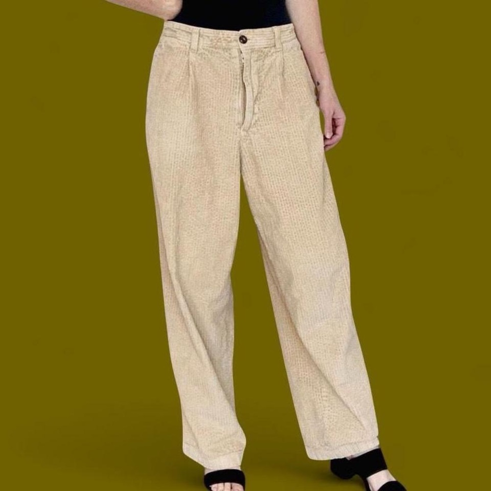Urban Outfitters Beige Light Tan Corduroy Relaxed Pants